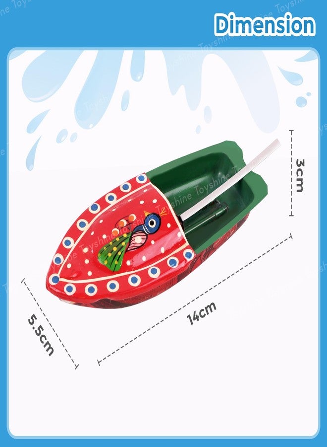 Toyshine Classic Steam Powered Tin Metal Boat, Pop Pop Putt Putt Nav Classic Vintage Toy for Kids Age 5Y+, Multicolor - Image 5